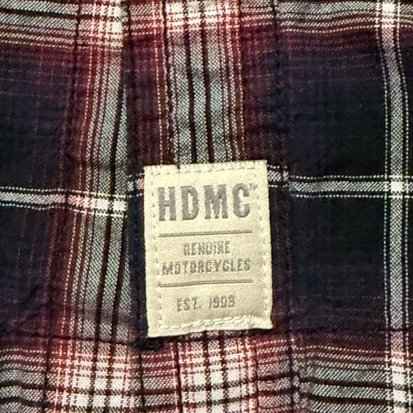 Harley Davidson Short Sleeve Button Shirt Mens 2XLarge Motorcycle Plaid - Picture 4 of 5